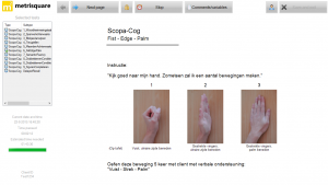 Scopa-Cog Fist-Edge-Palm Test in Metrisquare